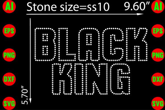 Black King Rhinestone Templates Design