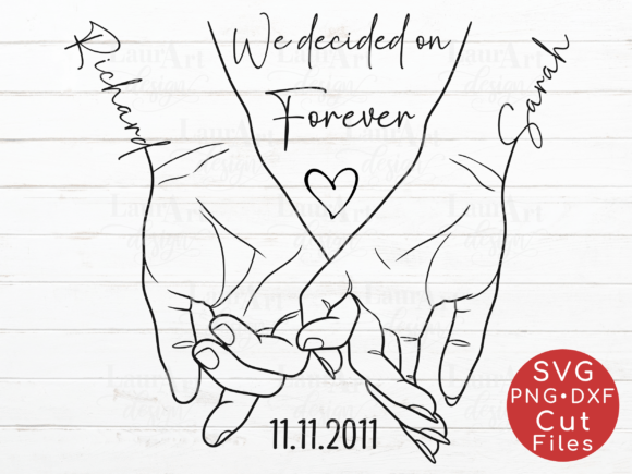 Holding Hands Graphic for T-Shirt Designs