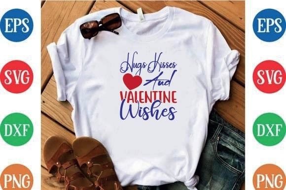 Hugs Kisses and Valentine Wishes Graphics