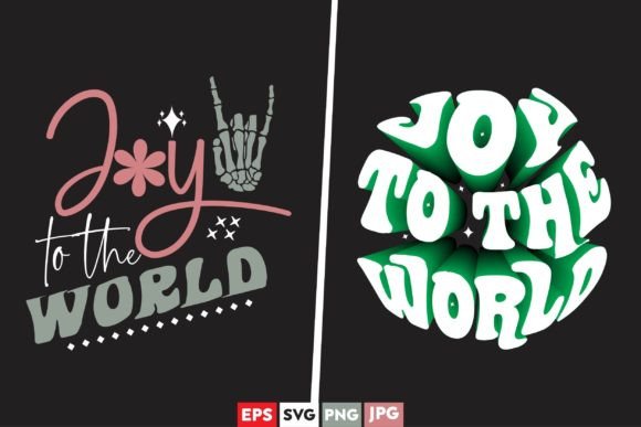 Joy to the World 3D Text Effect: Graphics for T-Shirt Designs