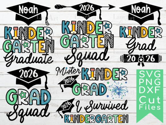 Kindergarten Graduation 2026 Kinder Grad: Graphics & T-Shirt Designs