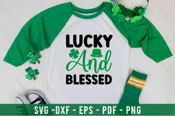 Lucky and Blessed Embroidery Design