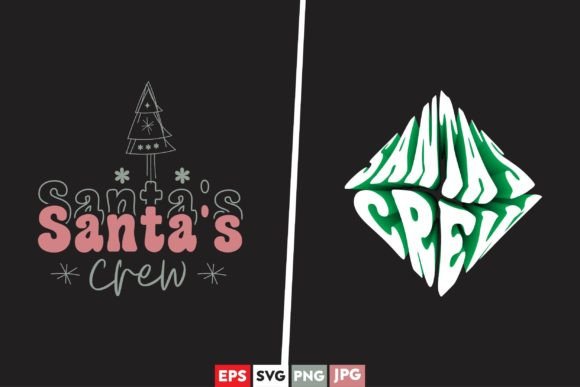 Santa Crew 3D Text Effect Design