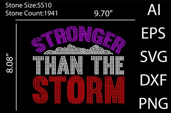Stronger Than the Storm Rhinestone Review for T-Shirt Designs & Graphics