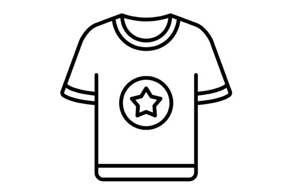 Tshirt Outline Icon: Clean Graphics and Icons for Editorial Design